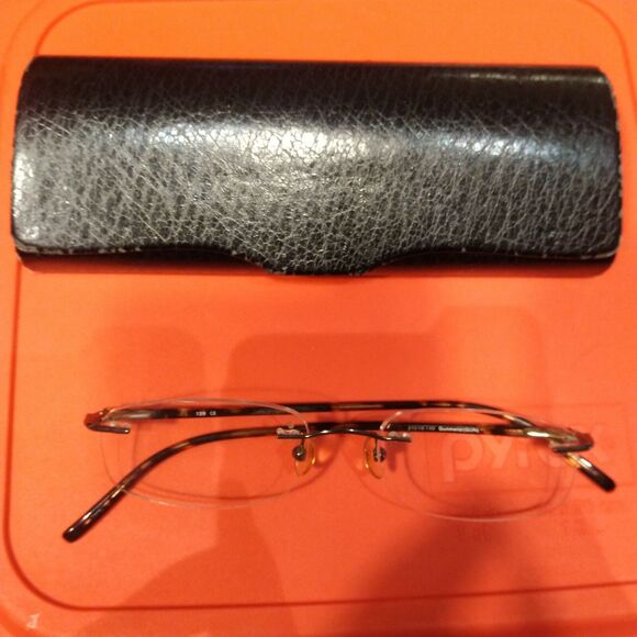 Totally Rimless 51-18-140 Gunmetal (Gun) Tortoise Eyeglass Frames - Picture 1 of 13
